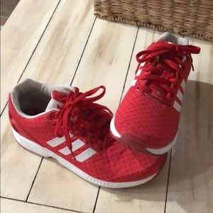 Red Adidas torsion zx flux